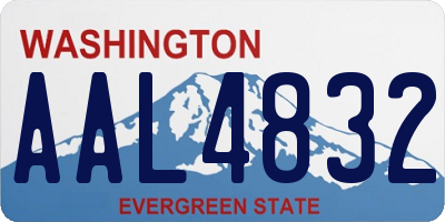 WA license plate AAL4832