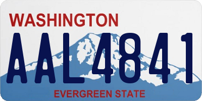 WA license plate AAL4841