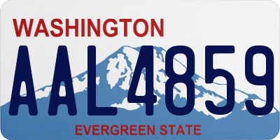 WA license plate AAL4859
