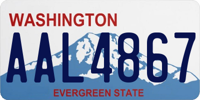 WA license plate AAL4867