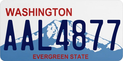 WA license plate AAL4877