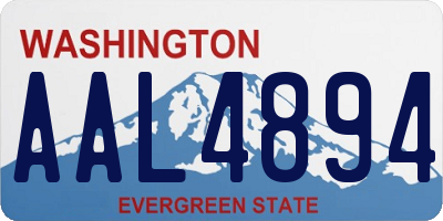WA license plate AAL4894