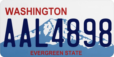 WA license plate AAL4898