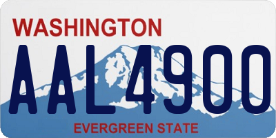 WA license plate AAL4900