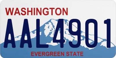 WA license plate AAL4901