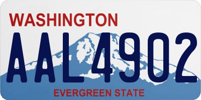 WA license plate AAL4902