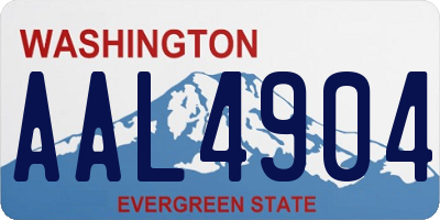 WA license plate AAL4904