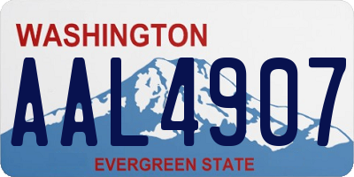 WA license plate AAL4907