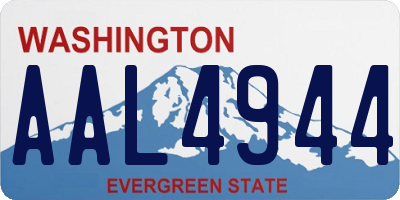 WA license plate AAL4944