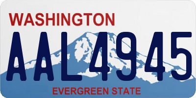 WA license plate AAL4945