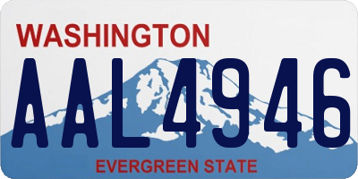 WA license plate AAL4946