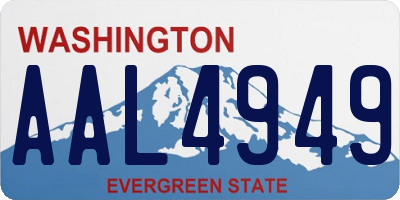 WA license plate AAL4949