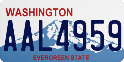 WA license plate AAL4959