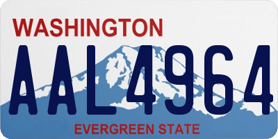 WA license plate AAL4964