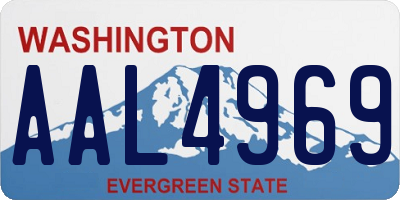 WA license plate AAL4969