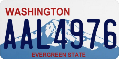 WA license plate AAL4976