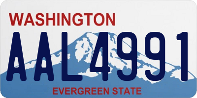 WA license plate AAL4991