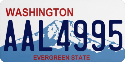 WA license plate AAL4995
