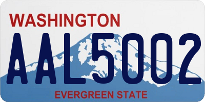 WA license plate AAL5002