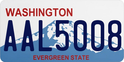 WA license plate AAL5008