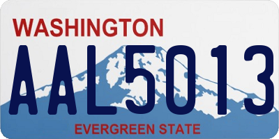 WA license plate AAL5013