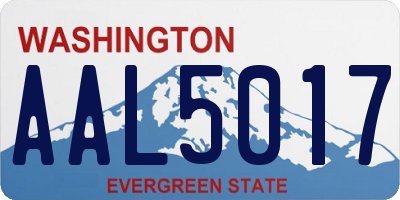 WA license plate AAL5017