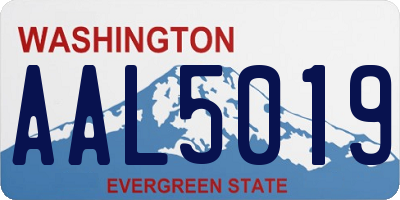 WA license plate AAL5019