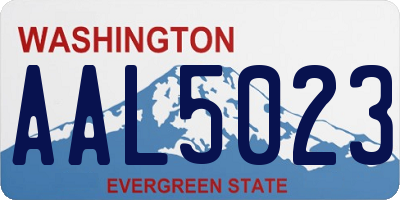 WA license plate AAL5023