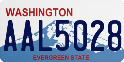 WA license plate AAL5028