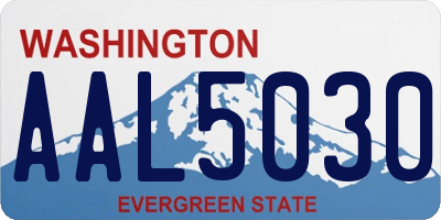 WA license plate AAL5030