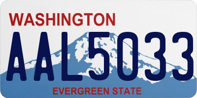 WA license plate AAL5033