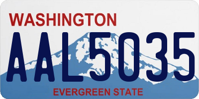 WA license plate AAL5035