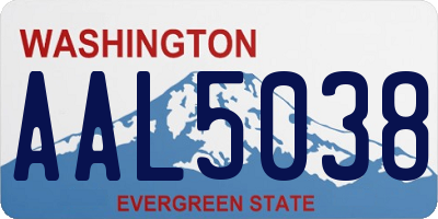 WA license plate AAL5038