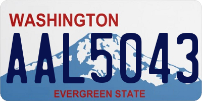 WA license plate AAL5043