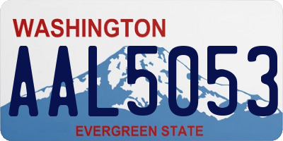WA license plate AAL5053