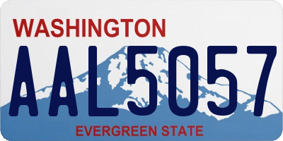 WA license plate AAL5057