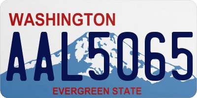 WA license plate AAL5065