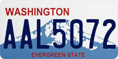 WA license plate AAL5072