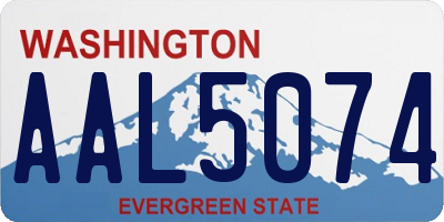 WA license plate AAL5074