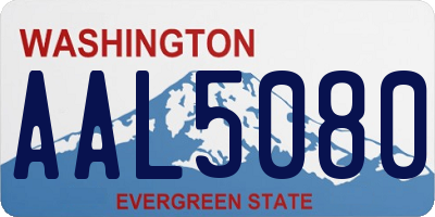 WA license plate AAL5080