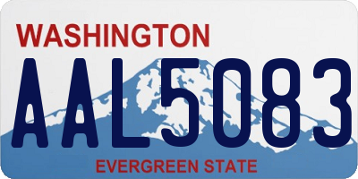 WA license plate AAL5083
