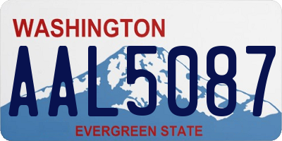 WA license plate AAL5087