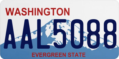 WA license plate AAL5088