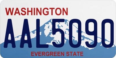 WA license plate AAL5090