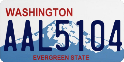 WA license plate AAL5104