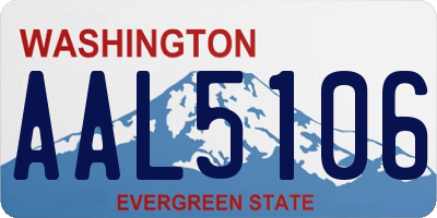WA license plate AAL5106