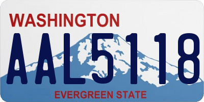 WA license plate AAL5118