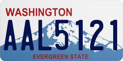 WA license plate AAL5121
