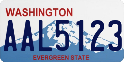 WA license plate AAL5123