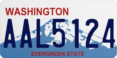 WA license plate AAL5124